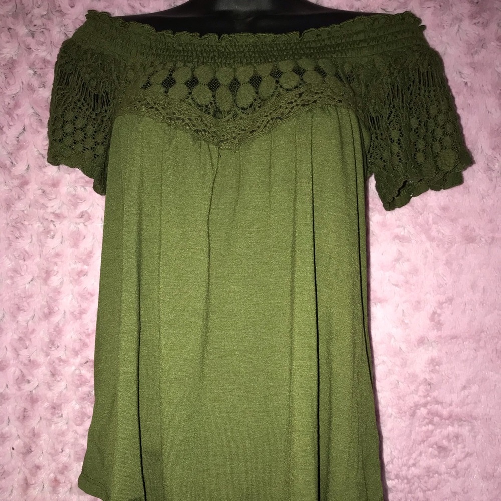 Olive green top